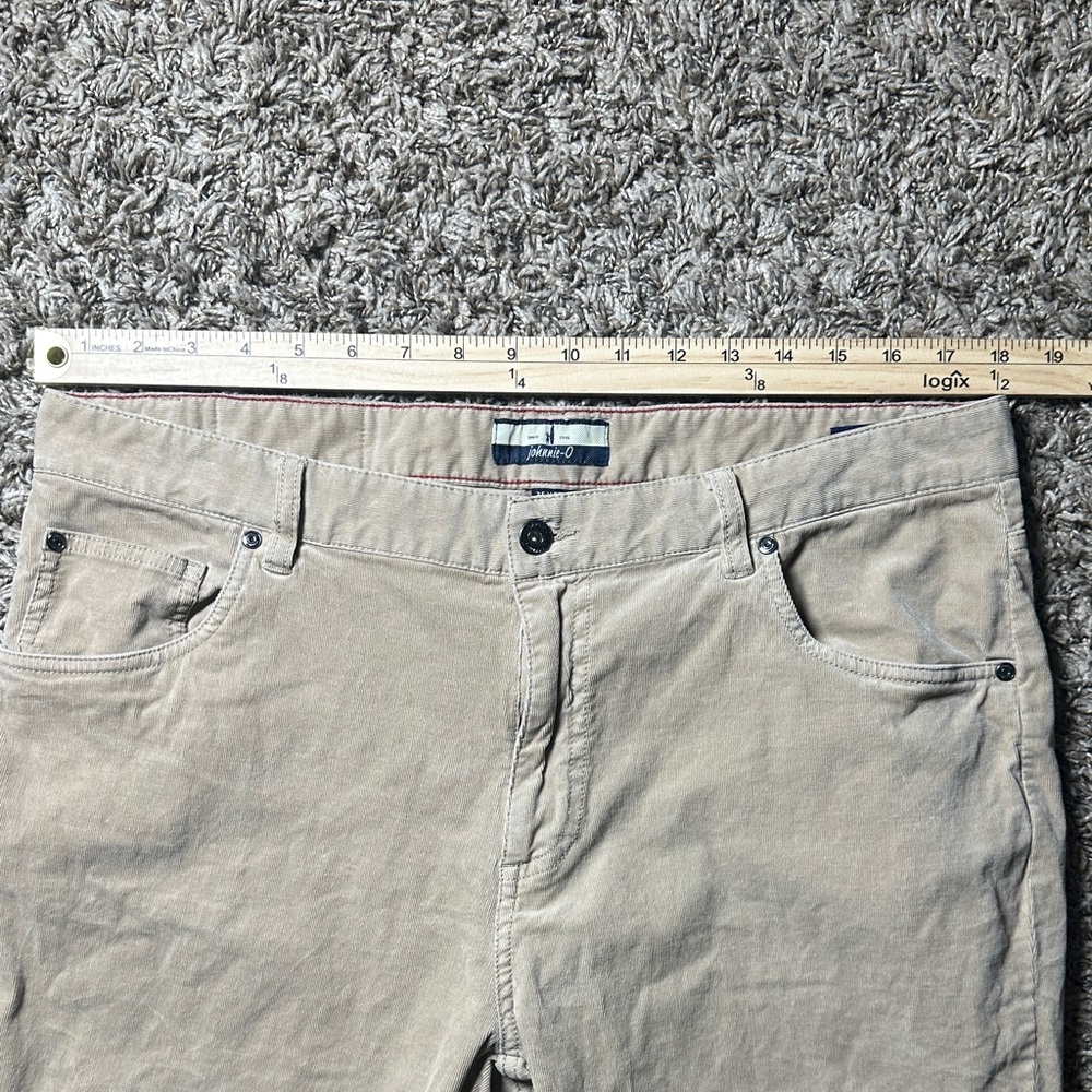johnnie-O HARKERS Men's Khaki Corduroy Pants in size 35x32 - Picture 5 of 9